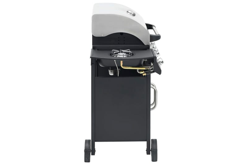 Gasolgrill 4+1 kokzoner svart och silver - Svart/Silver - Trädgård & spabad - Grillar & matlagning utomhus - Gasolgrill