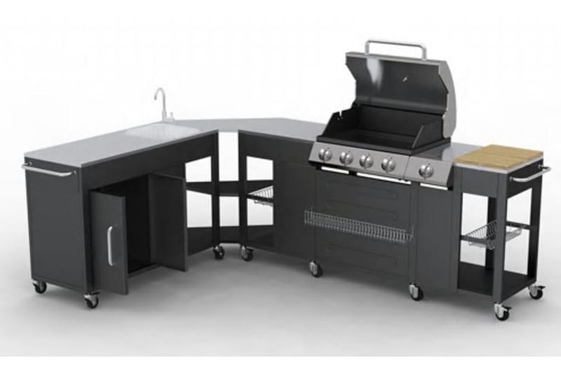 Gasolgrill 4+1 kokzoner - Flerfärgad - Trädgård & spabad - Grillar & matlagning utomhus - Gasolgrill
