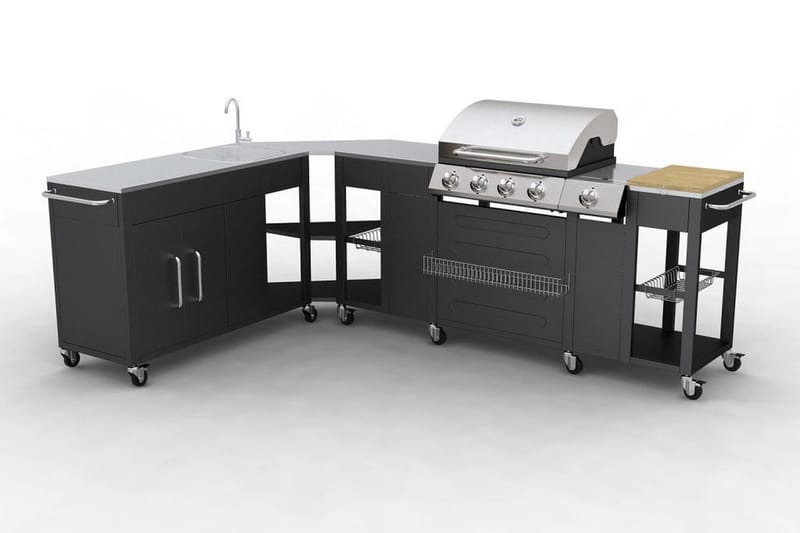Gasolgrill 4+1 kokzoner - Flerfärgad - Trädgård & spabad - Grillar & matlagning utomhus - Gasolgrill