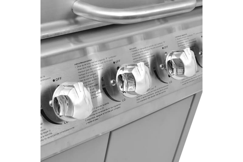 Gasolgrill 4+1 kokzoner silver - Silver - Trädgård & spabad - Grillar & matlagning utomhus - Gasolgrill