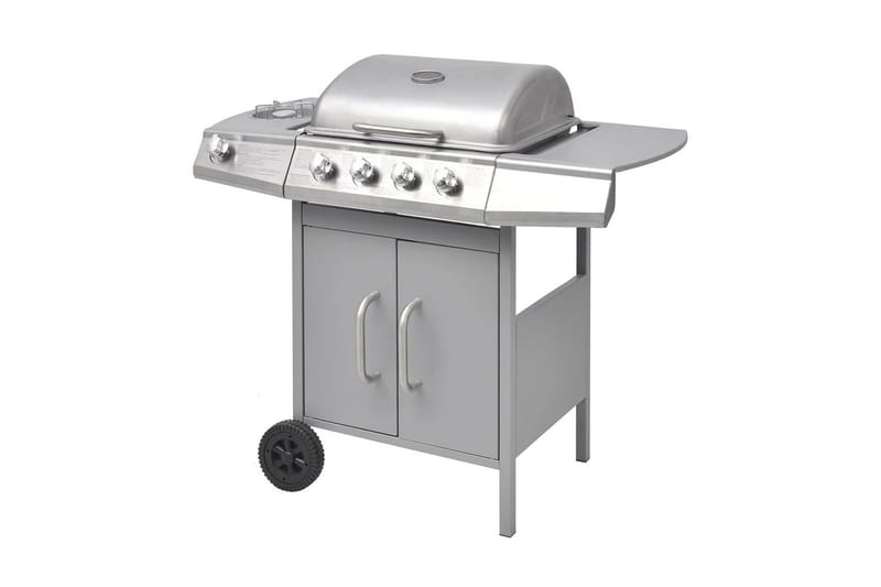 Gasolgrill 4+1 kokzoner silver - Silver - Trädgård & spabad - Grillar & matlagning utomhus - Gasolgrill