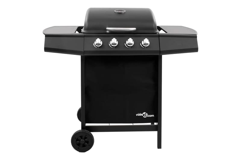 Gasolgrill med 4 brännare svart - Svart - Trädgård & spabad - Grillar & matlagning utomhus - Gasolgrill