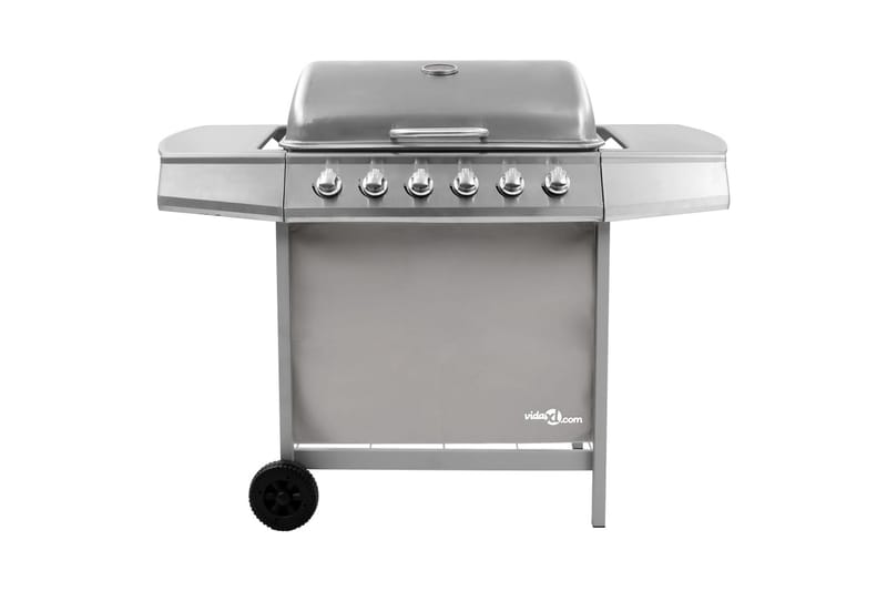 Gasolgrill med 6 brännare silver - Silver - Trädgård & spabad - Grillar & matlagning utomhus - Gasolgrill