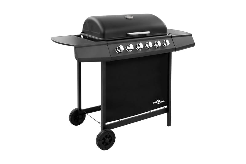 Gasolgrill med 6 brännare svart - Svart - Trädgård & spabad - Grillar & matlagning utomhus - Gasolgrill