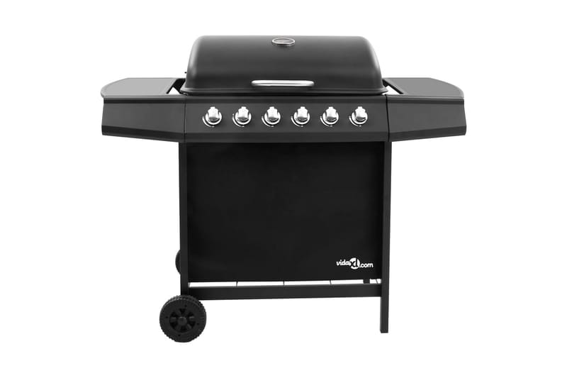 Gasolgrill med 6 brännare svart - Svart - Trädgård & spabad - Grillar & matlagning utomhus - Gasolgrill