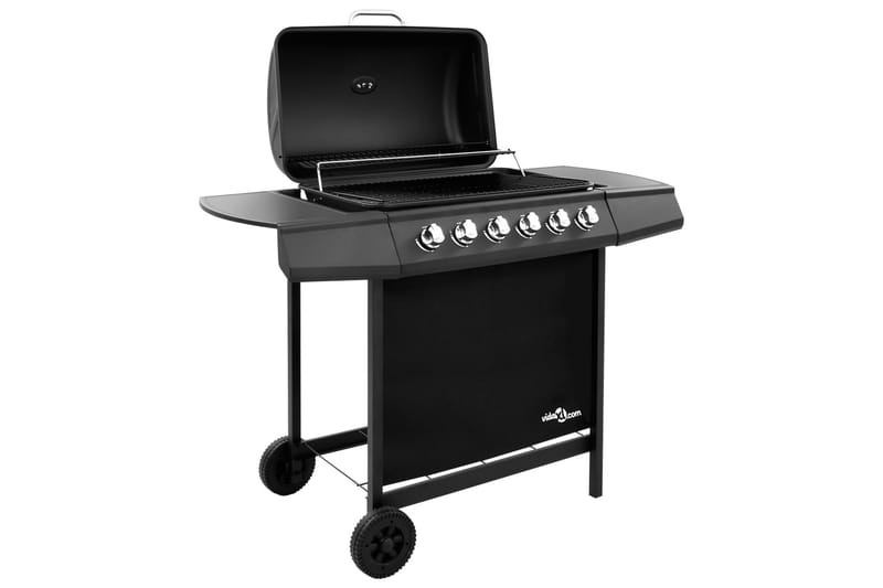 Gasolgrill med 6 brännare svart - Svart - Trädgård & spabad - Grillar & matlagning utomhus - Gasolgrill