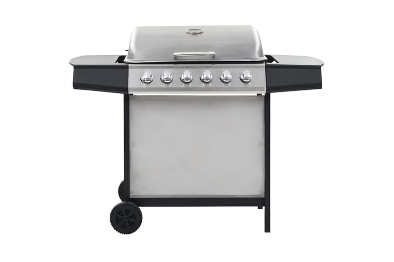 Gasolgrill med 6 grillzoner rostfritt stål silver - Silver - Trädgård & spabad - Grillar & matlagning utomhus - Gasolgrill