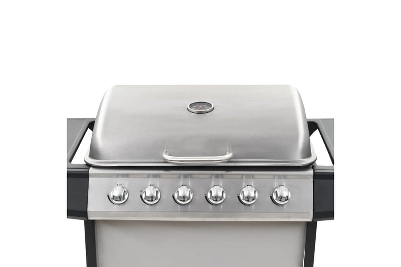 Gasolgrill med 6 grillzoner rostfritt stål silver - Silver - Trädgård & spabad - Grillar & matlagning utomhus - Gasolgrill