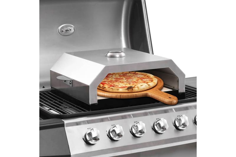 Pizzaugn med keramisk sten för gas/kol-grill - Flerfärgad - Trädgård & spabad - Grillar & matlagning utomhus - Gasolgrill