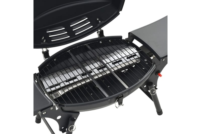 Portabel gasolgrill med kokzon svart - Svart - Trädgård & spabad - Grillar & matlagning utomhus - Gasolgrill
