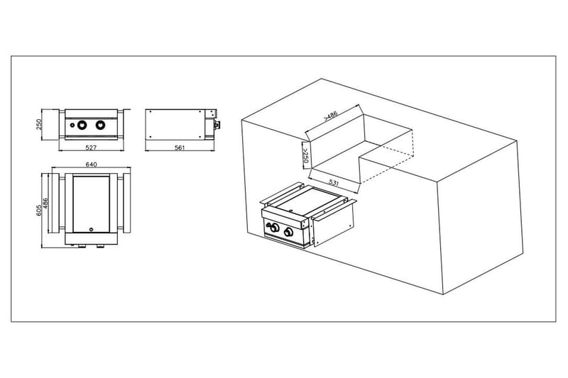 Built-in - Sidobrännare - Myoutdoorkitchen - Trädgård & spabad - Grillar & matlagning utomhus - Grilltillbehör