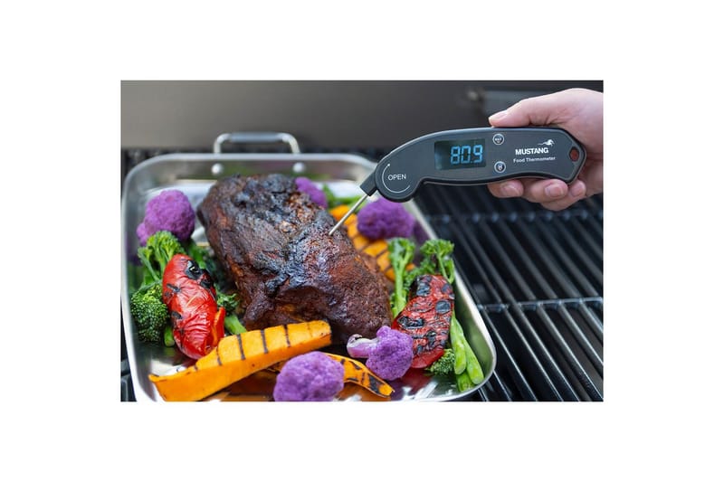 Digital Termometer Mustang Vikbar - Trädgård & spabad - Grillar & matlagning utomhus - Grilltillbehör - Grilltermometer