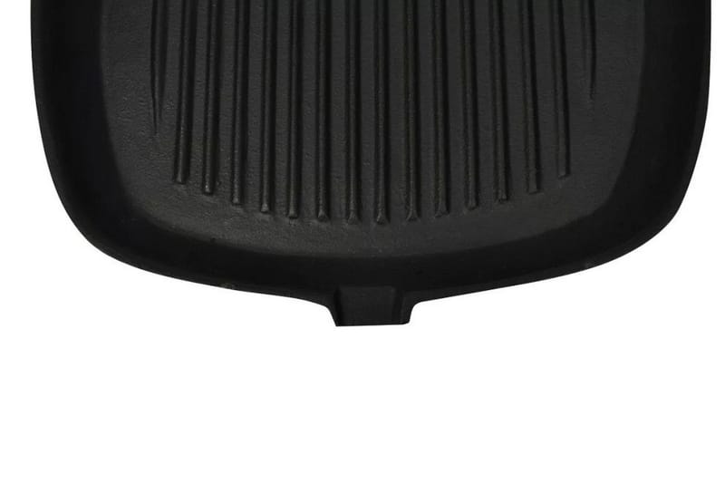 Gjutjärnspanna trähandtag grill 20x20 cm - Svart - Trädgård & spabad - Grillar & matlagning utomhus - Grilltillbehör