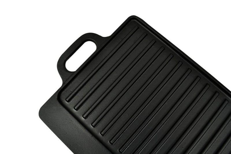 Grillplatta 2 st gjutjärn vändbar 38x23 cm - Grilltillbehör