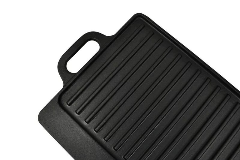 Grillplatta i gjutjärn 38x23 cm vändbar - Svart - Trädgård & spabad - Grillar & matlagning utomhus - Grilltillbehör