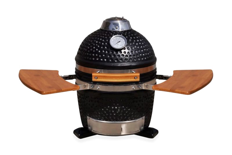 Grillrök Kamado 44cm keramisk - Svart - Grilltillbehör - Rökar & rökgrillar