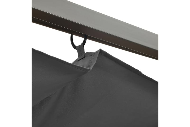 Pergola med infällbart tak antracit 3x3 m stål 180 g/m² - Grå - Utemöbler - Solskydd - Pergola