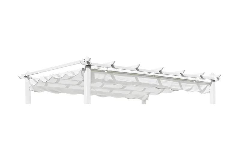 Pergolatak Hillerstorp Skanör 300 x 400 cm - Vit - Utemöbler - Solskydd - Pergola