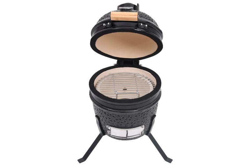 Kamado Rökgrill 2-i-1 keramik 56 cm svart - Svart - Trädgård & spabad - Grillar & matlagning utomhus - Grilltillbehör