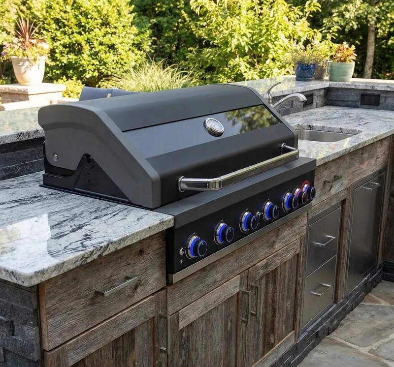 Inbyggnadsgrill med infraröd brännare | Rostfri gasolgrill för utekök | Arizona, undefined