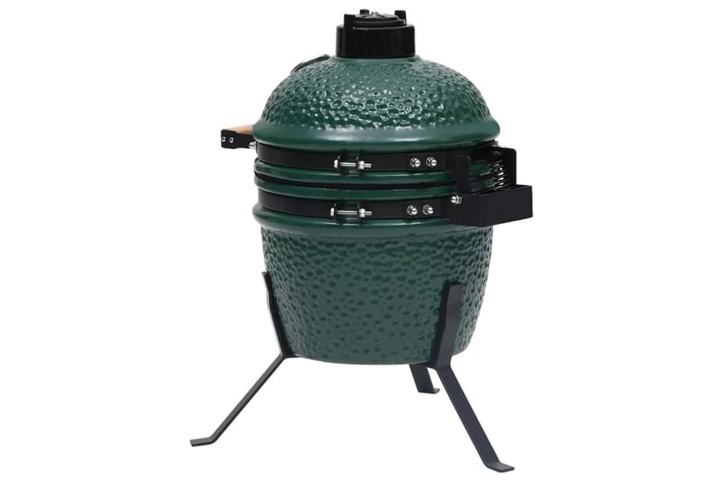 Kamado Rökgrill 2-i-1 keramik 56 cm grön - Grön - Grilltillbehör - Rökar & rökgrillar