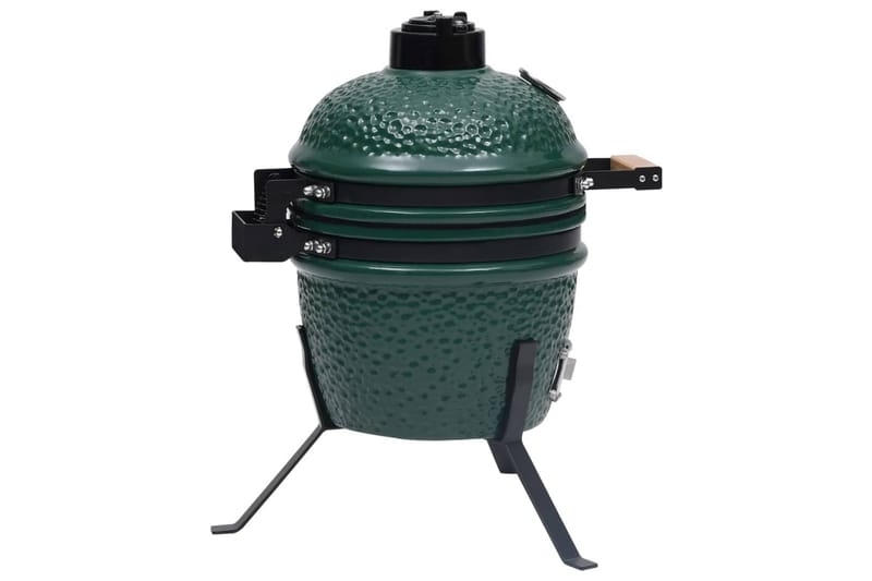 Kamado Rökgrill 2-i-1 keramik 56 cm grön - Grön - Grilltillbehör - Rökar & rökgrillar