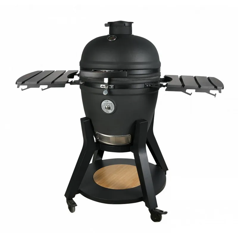 21 Pro Kamado | Premium keramisk grill med top/bottom vent | Air Hinge och HDPE-sidobord, undefined