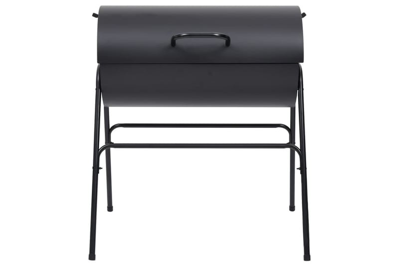 Grilltunna med 2 grillgaller svart 80x95x90 cm stål - Svart - Trädgård & spabad - Grillar & matlagning utomhus - Kolgrillar