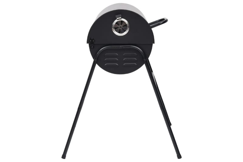 Grilltunna med 2 grillgaller svart 80x95x90 cm stål - Svart - Trädgård & spabad - Grillar & matlagning utomhus - Kolgrillar