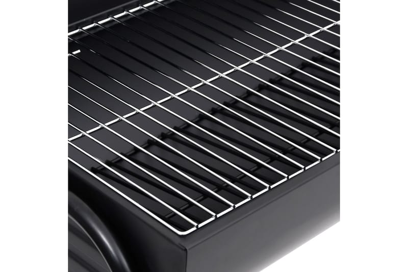 Grilltunna med 2 grillgaller svart 80x95x90 cm stål - Svart - Trädgård & spabad - Grillar & matlagning utomhus - Kolgrillar