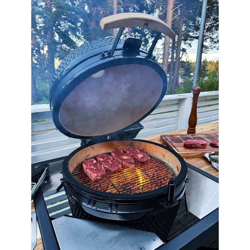 Kamado Grill | Keramisk Grill BBQ | Ø45 cm  | Svart - Trädgård & spabad - Grillar & matlagning utomhus - Kolgrillar - Klotgrillar