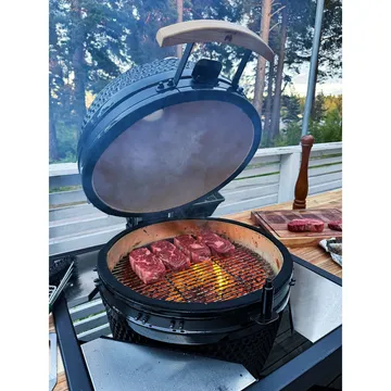 Kamado Grill | Keramisk Grill BBQ | Ø45 cm  | Svart - Trädgård & spabad - Grillar & matlagning utomhus - Kolgrillar - Klotgrillar