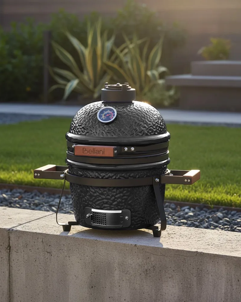 Kamado Kolgrill Keramik - Svart - Trädgård & spabad - Grillar & matlagning utomhus - Kolgrillar - Klotgrillar