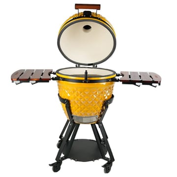 Kamadogrill  Ø54 cm | Keramisk kolgrill i Yellow Pineapple-design med termometer | Hawaii - Trädgård & spabad - Grillar & matlagning utomhus - Kolgrillar - Klotgrillar