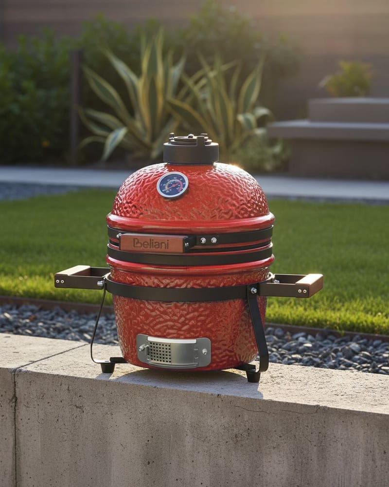 Kamado Kolgrill Keramik - Röd - Trädgård & spabad - Grillar & matlagning utomhus - Kolgrillar - Klotgrillar