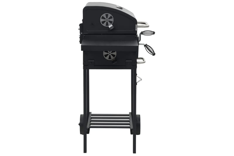 Kolgrill med nedre hylla svart - Svart - Trädgård & spabad - Grillar & matlagning utomhus - Kolgrillar