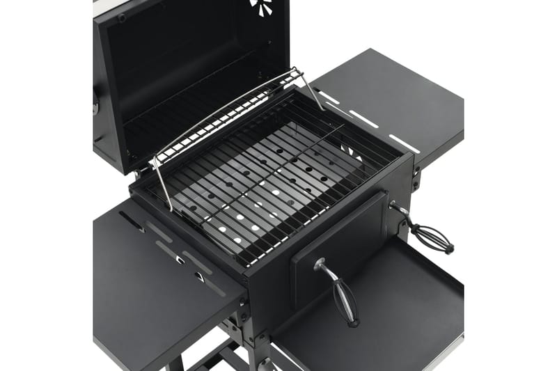 Kolgrill med nedre hylla svart - Svart - Trädgård & spabad - Grillar & matlagning utomhus - Kolgrillar