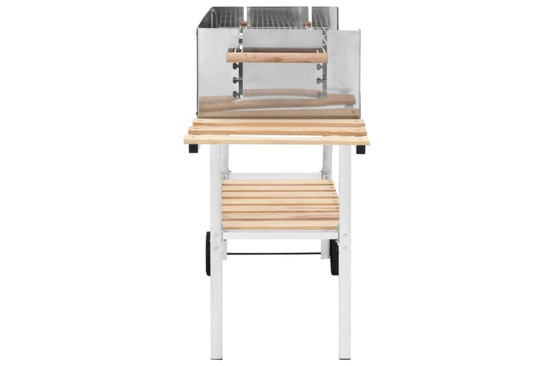 Kolgrill XXL rostfritt stål med 2 hyllor - Silver - Trädgård & spabad - Grillar & matlagning utomhus - Kolgrillar
