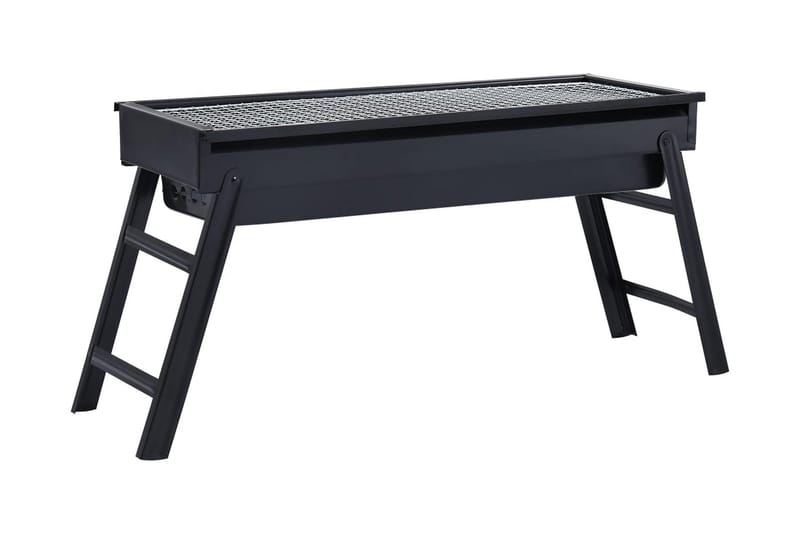 Portabel campinggrill stål 60x22,5x33 cm - Svart - Trädgård & spabad - Grillar & matlagning utomhus - Kolgrillar