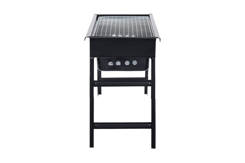 Portabel campinggrill stål 60x22,5x33 cm - Svart - Trädgård & spabad - Grillar & matlagning utomhus - Kolgrillar