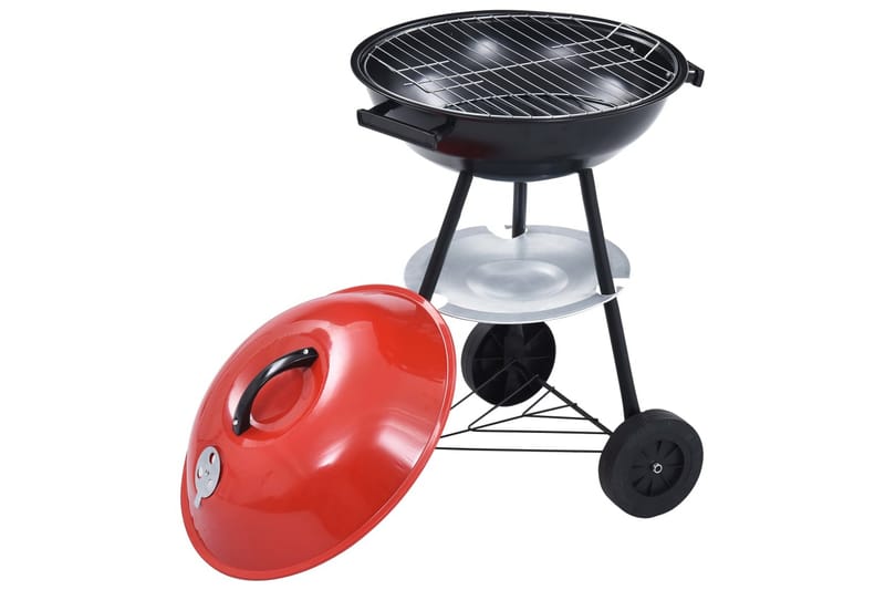 Portabel kolgrill med hjul XXL 44 cm - Flerfärgad - Klotgrillar - Kolgrillar