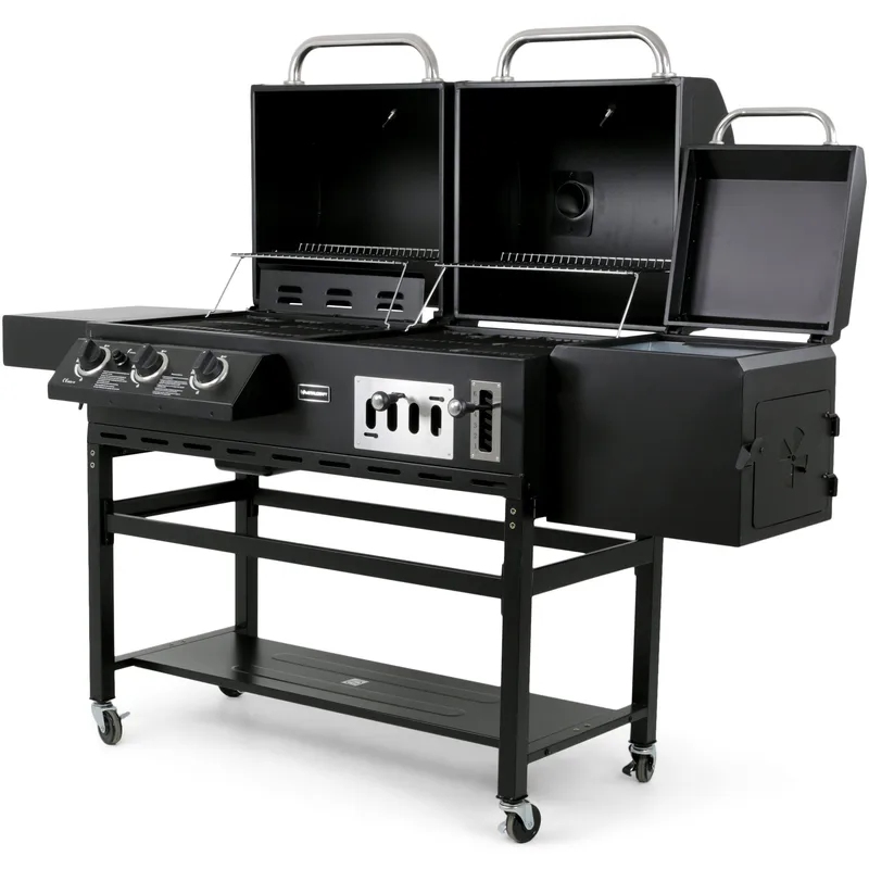 Kombinerad kol- & gasolgrill med rök | Cleaveland - Trädgård & spabad - Grillar & matlagning utomhus - Gasolgrill