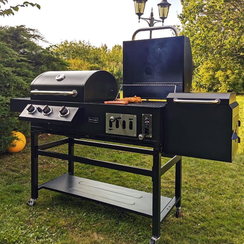 Kombinerad kol- & gasolgrill med rök | Cleaveland - Trädgård & spabad - Grillar & matlagning utomhus - Gasolgrill