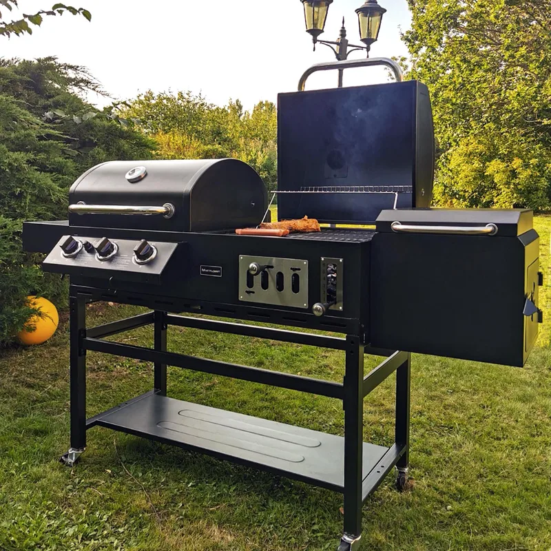 Kombinerad kol- & gasolgrill med rök | Cleaveland - Trädgård & spabad - Grillar & matlagning utomhus - Gasolgrill