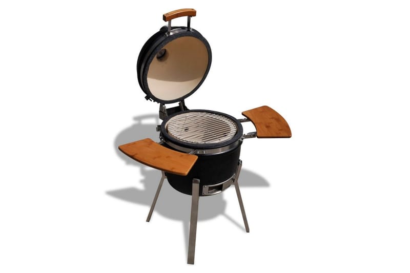 Kamado keramisk grill smoker 81 cm - Svart - Grilltillbehör - Rökar & rökgrillar