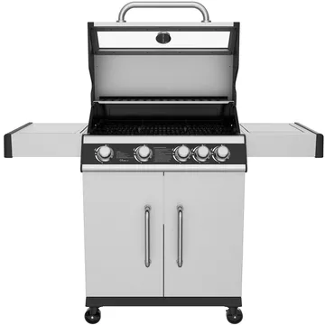 Rostfri gasolgrill med sidobrännare | Lock med glasfönster | Kansas - Trädgård & spabad - Grillar & matlagning utomhus - Gasolgrill