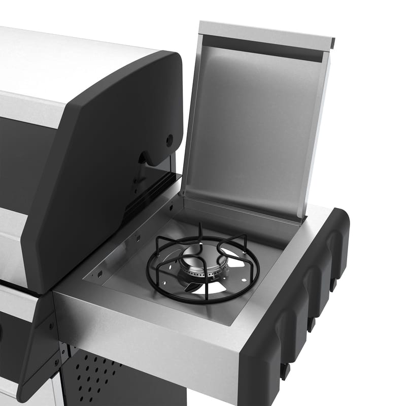 Rostfri gasolgrill med sidobrännare | Lock med glasfönster | Kansas - Trädgård & spabad - Grillar & matlagning utomhus - Gasolgrill