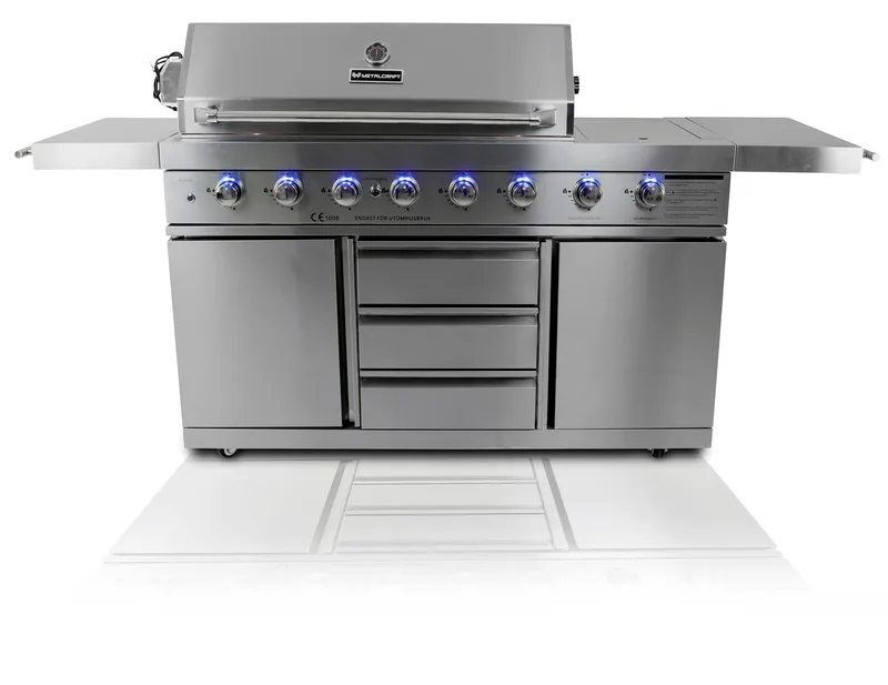 Stor rostfri gasolgrill New Orleans, undefined