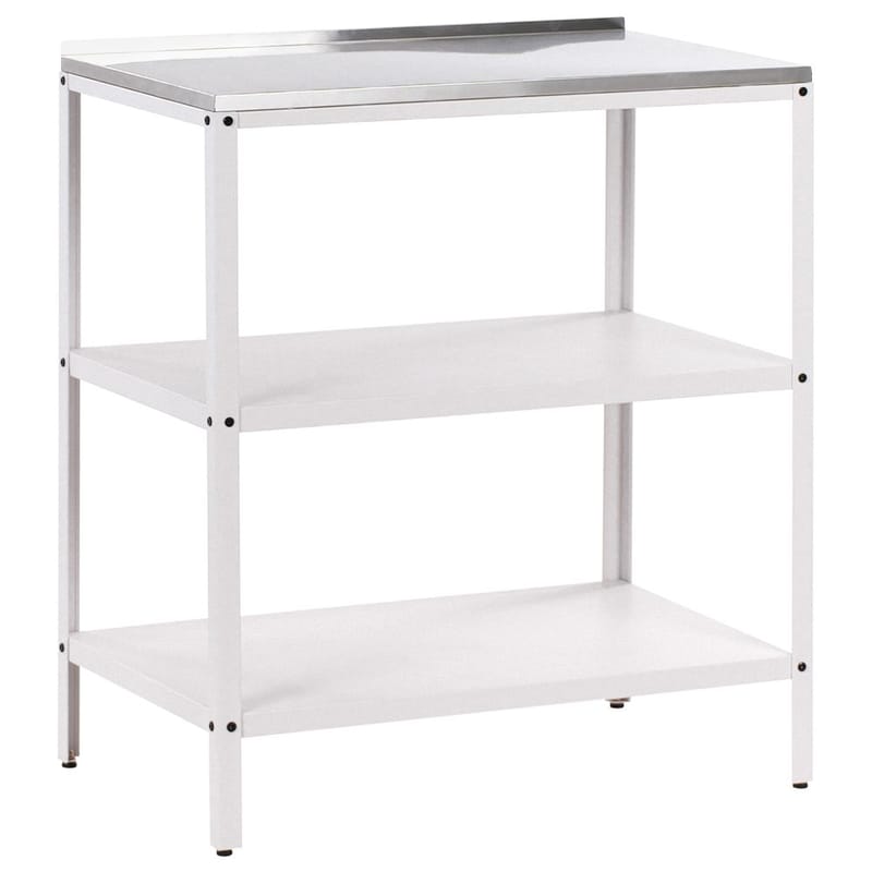 2-delat utekök med vask 2 dörrar Vilama - Vit, Silver - Trädgård & spabad - Grillar & matlagning utomhus - Utekök - Färdiga utekök