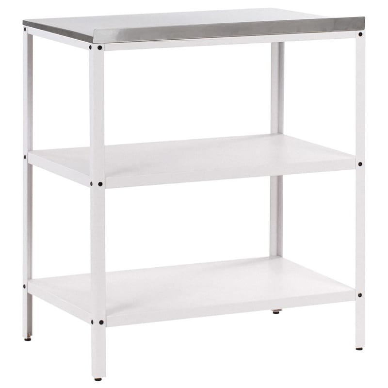 2-delat utekök med vask 2 dörrar Vilama - Vit, Silver - Trädgård & spabad - Grillar & matlagning utomhus - Utekök - Färdiga utekök